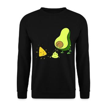 Avocado Vegetarian Vegan Guacamole Women Men - Unisex Sweatshirt - black - Front - Alina (178cm) & Michal (187cm)