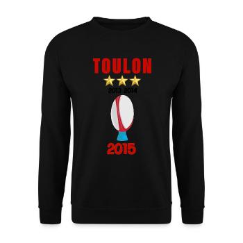 Rugby Ville de Toulon 3 Sterne Männer Frauen Kinder - Unisex Pullover - Schwarz - Vorne - Alina (178cm) & Michal (187cm)