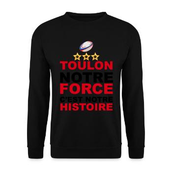 Rugby Toulon 3 Etoiles Championnat Fierté - Sweat-shirt Unisexe - noir - Devant - Alina (178cm) & Michal (187cm)