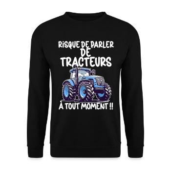 Schönes Geschenk Landwirtschaftlicher Traktor Mann Frau Kind - Unisex Pullover - Schwarz - Vorne - Alina (178cm) & Michal (187cm)