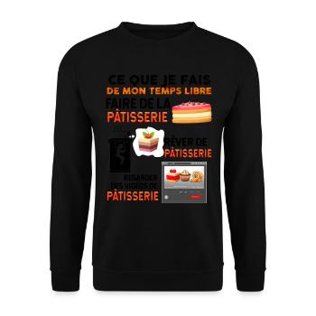 Bäckerei Konditorei Freizeit Männer Frauen - Unisex Pullover - Schwarz - Vorne - Alina (178cm) & Michal (187cm)