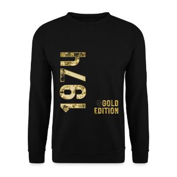 Gold Edition 50 Anniversary 1974 Gold Men Women - Unisex Sweatshirt - black - Front - Alina (178cm) & Michal (187cm)