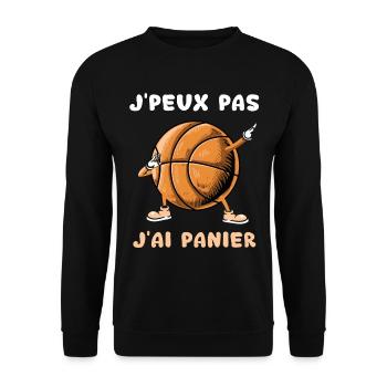 I can't I have basketball ball dab basketball - Unisex Sweatshirt - black - Front - Alina (178cm) & Michal (187cm)