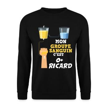 Humour alcool Jaune Homme Femme Super Dessin Cool - Sweat-shirt Unisexe - noir - Devant - Alina (178cm) & Michal (187cm)