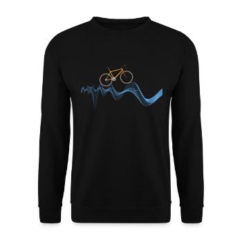 My Bike Emotions Gift Man or Woman Cyclist - Unisex Sweatshirt - black - Front - Alina (178cm) & Michal (187cm)