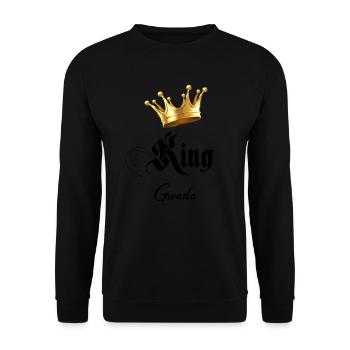 King Gwada Guadeloupe Creole Men and Kids - Unisex Sweatshirt - black - Front - Alina (178cm) & Michal (187cm)