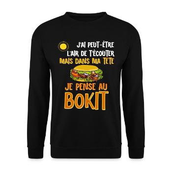 Guadeloupe Bokit Cuisine West Indies Tropical Travel - Unisex Sweatshirt - black - Front - Alina (178cm) & Michal (187cm)