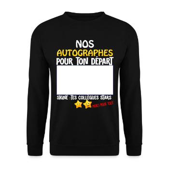 Co-worker stars on signed retirement departure - Unisex Sweatshirt - black - Front - Alina (178cm) & Michal (187cm)