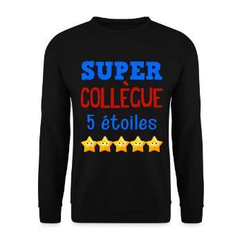 Great 5 Star Work Colleague - Unisex Sweatshirt - black - Front - Alina (178cm) & Michal (187cm)