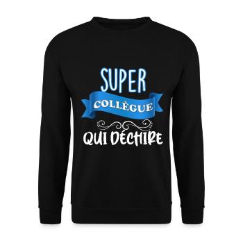Super-Kollege, der den Ruhestand von Mann oder Frau rockt - Unisex Pullover - Schwarz - Vorne - Alina (178cm) & Michal (187cm)