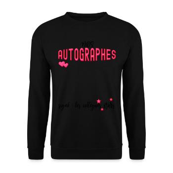 Collègue Femme Star Signature Départ Autographe - Sweat-shirt Unisexe - noir - Devant - Alina (178cm) & Michal (187cm)