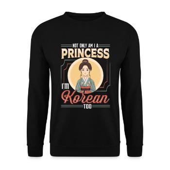 Mädchen Koreanische Herkunft Südkorea - Unisex Pullover - Schwarz - Vorne - Alina (178cm) & Michal (187cm)
