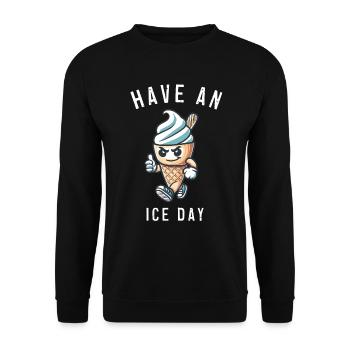 Passez une bonne journée de glace kawaii - Sweat-shirt Unisexe - noir - Devant - Alina (178cm) & Michal (187cm)