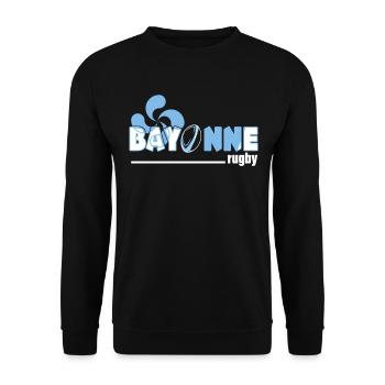 Rugby Bayonne Basque Supporter Man Women Child - Unisex Sweatshirt - black - Front - Alina (178cm) & Michal (187cm)