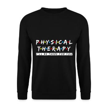 Physiotherapie Spruch Therapeut Geschenkidee - Unisex Pullover - Schwarz - Vorne - Alina (178cm) & Michal (187cm)