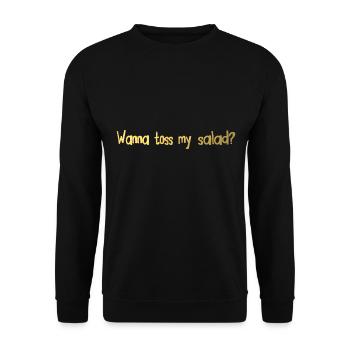 wanna toss my salad fetisch - Unisex Pullover - Schwarz - Vorne - Alina (178cm) & Michal (187cm)