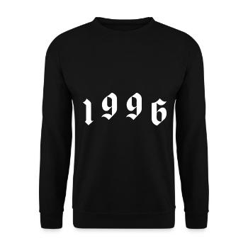 1996 year - Unisex Sweatshirt - black - Front - Alina (178cm) & Michal (187cm)