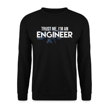 engineer - Unisex Sweatshirt - black - Front - Alina (178cm) & Michal (187cm)
