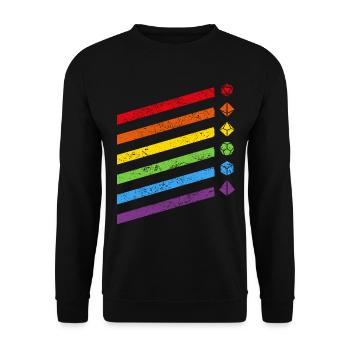 Dés jeu de société dragon gamer cadeau RPG - Sweat-shirt Unisexe - noir - Devant - Alina (178cm) & Michal (187cm)