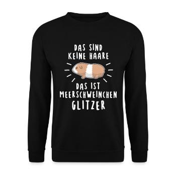 Meerschweinchen Nagetier Hausmeerschweinchen - Unisex Pullover - Schwarz - Vorne - Alina (178cm) & Michal (187cm)