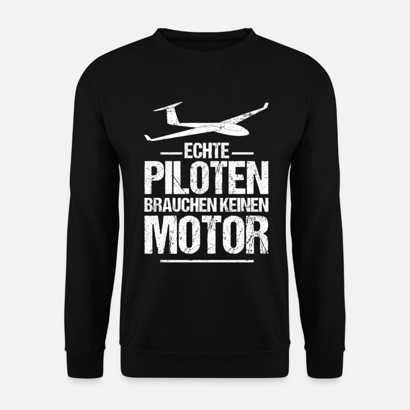 Segelflugzeug Segelflieger Segelflug Geschenk - Unisex Pullover - Schwarz