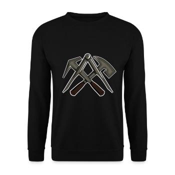 Roofer roofer master apprentice gift - Unisex Sweatshirt - black - Front - Alina (178cm) & Michal (187cm)