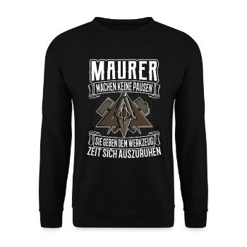 Maurer Maurermeister - Unisex Pullover - Schwarz - Vorne - Alina (178cm) & Michal (187cm)