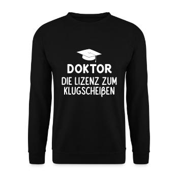 Doktor Doktortitel - Unisex Pullover - Schwarz - Vorne - Alina (178cm) & Michal (187cm)