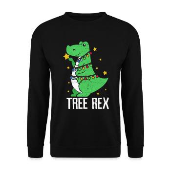 Dinosaurier - Unisex Pullover - Schwarz - Vorne - Alina (178cm) & Michal (187cm)