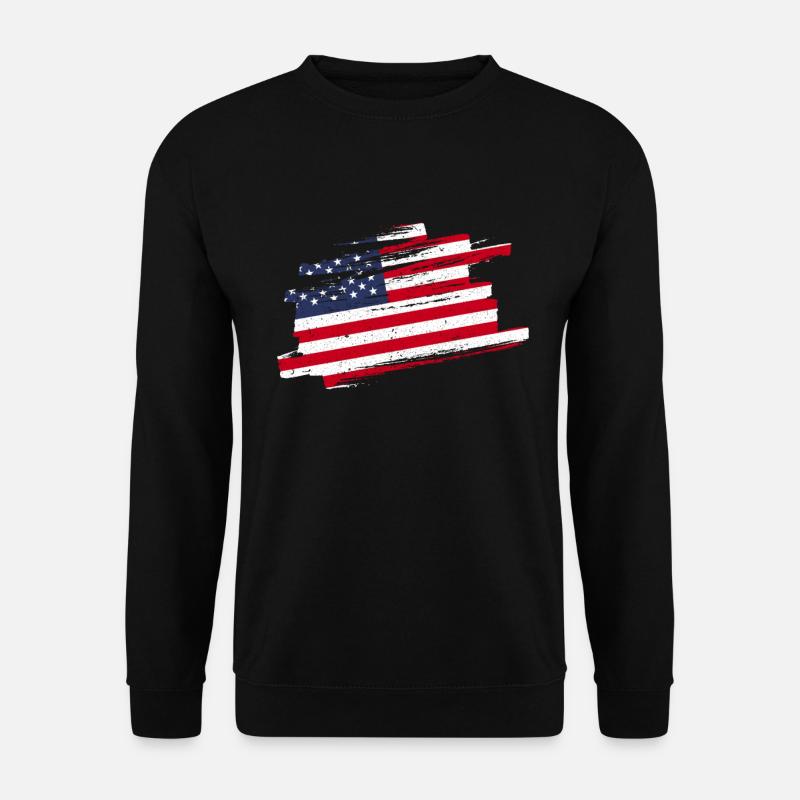Amerika Flagge - Unisex Pullover - Schwarz