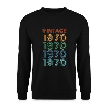 50ème anniversaire 50 ans 1970 cadeau d'anniversaire - Sweat-shirt Unisexe - noir - Devant - Alina (178cm) & Michal (187cm)