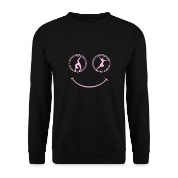 Rhönrad - Sweat-shirt Unisexe - noir - Devant - Alina (178cm) & Michal (187cm)