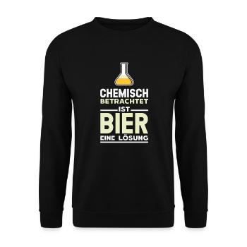 Biertrinker Schützenfest Party Saufen Geschenk - Unisex Pullover - Schwarz - Vorne - Alina (178cm) & Michal (187cm)