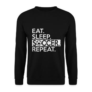 Fussballspiel - Unisex Pullover - Schwarz - Vorne - Alina (178cm) & Michal (187cm)