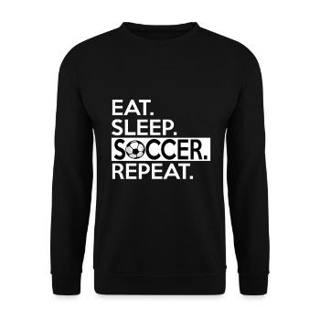 Soccer Soccer Team Soccer Game Gift - Unisex Sweatshirt - black - Front - Alina (178cm) & Michal (187cm)