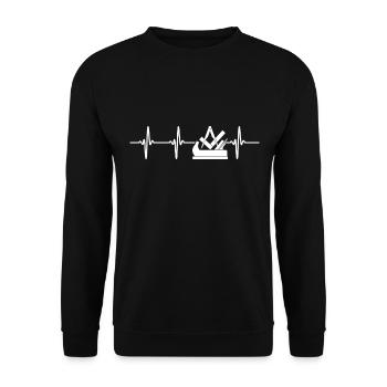 Carpenter Carpenter Guild Sign Guild ECG Gift - Unisex Sweatshirt - black - Front - Alina (178cm) & Michal (187cm)