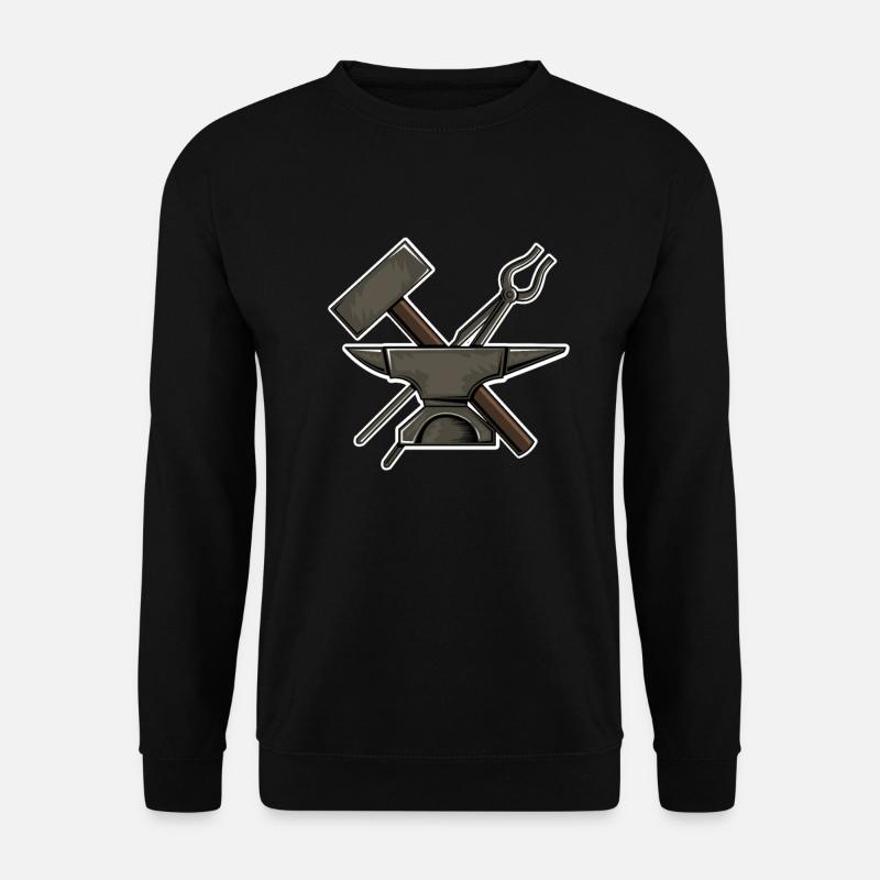 Schmied Hufschmied Metallarbeiter Geschenk Amboss - Unisex Pullover - Schwarz