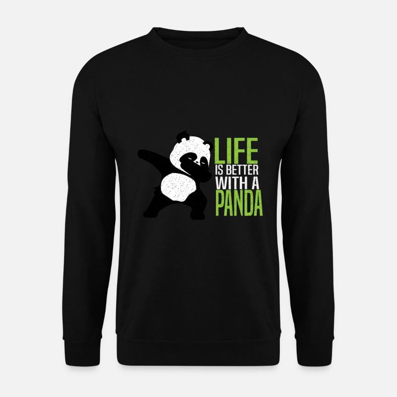 Panda - Unisex Pullover - Schwarz