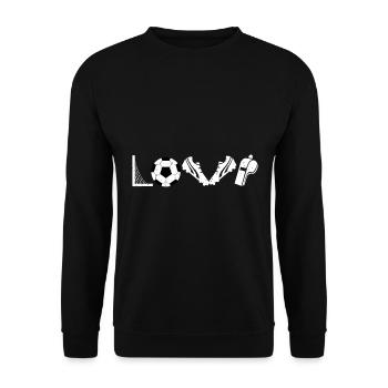 Fussballspieler - Unisex Pullover - Schwarz - Vorne - Alina (178cm) & Michal (187cm)
