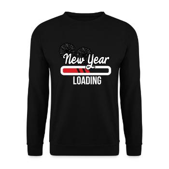 Nouvel An Réveillon du Nouvel An Cadeau de fête du Nouvel An 2020 - Sweat-shirt Unisexe - noir - Devant - Alina (178cm) & Michal (187cm)