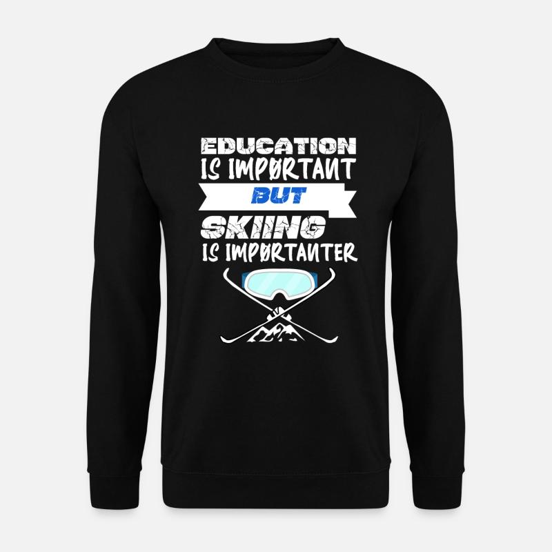 Skiurlaub - Unisex Pullover - Schwarz