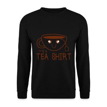 Tea Tea Drinker Tea Time England TeaCup Gift - Unisex Sweatshirt - black - Front - Alina (178cm) & Michal (187cm)