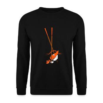 sushi - Unisex Sweatshirt - black - Front - Alina (178cm) & Michal (187cm)