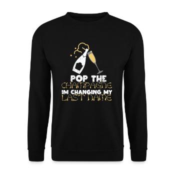 Fiancé fiancé fiancé fiancé cadeau de mariage - Sweat-shirt Unisexe - noir - Devant - Alina (178cm) & Michal (187cm)