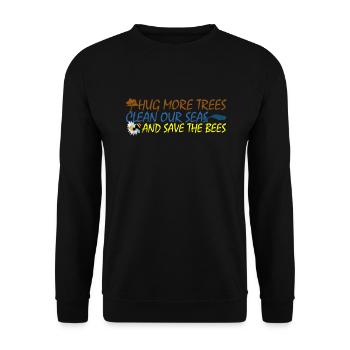 Climate climate change climate protection rainforest gift - Unisex Sweatshirt - black - Front - Alina (178cm) & Michal (187cm)