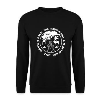 Naturschutz Regenwald Amazonas Klimawandel Klima - Unisex Pullover - Schwarz - Vorne - Alina (178cm) & Michal (187cm)