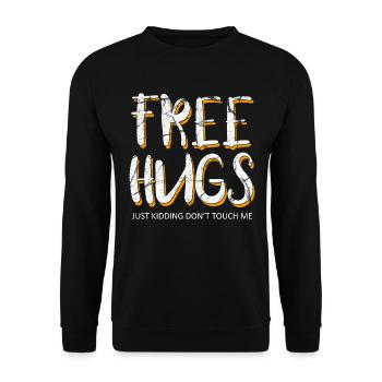 Hug - Unisex Sweatshirt - black - Front - Alina (178cm) & Michal (187cm)