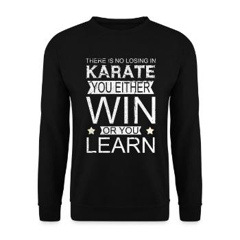Karate - Unisex Pullover - Schwarz - Vorne - Alina (178cm) & Michal (187cm)