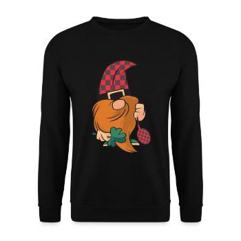 Zwerg - Unisex Pullover - Schwarz - Vorne - Alina (178cm) & Michal (187cm)