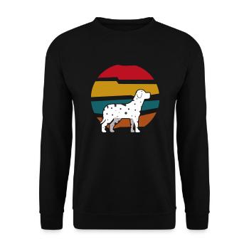 Les amoureux des chiens dalmatiens chien cadeau chien - Sweat-shirt Unisexe - noir - Devant - Alina (178cm) & Michal (187cm)